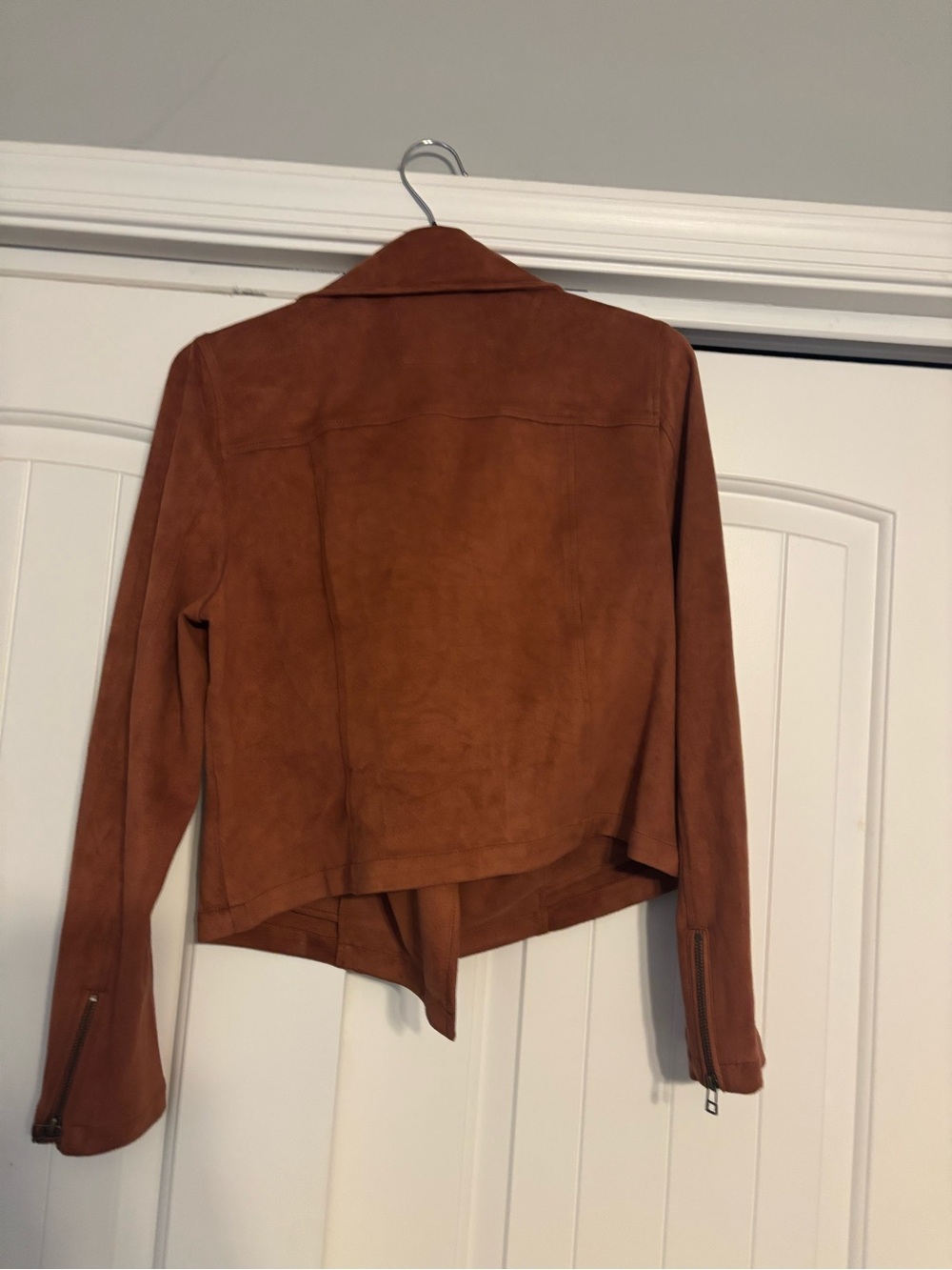 Good Hart Suede Moto Jacket - Rust Brown - Picture 4 of 4